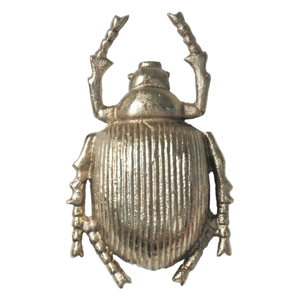 White Moose Scarab Beetle Wall Mount Home Decor Metal Sculpture 20x12x4cm Gold