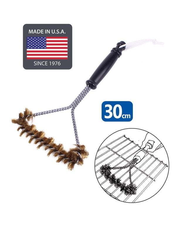 White Magic 30cm Brass Spiral Barbecue Grill Brush Small