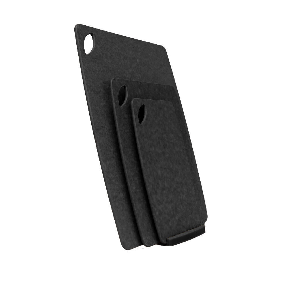 Eco Basics 3-Slot Wooden Cutting Board Holder Dishwasher Safe 12.55cm Black