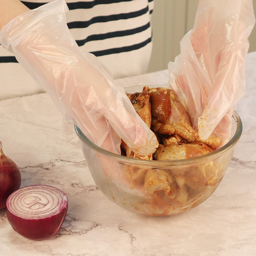2x 100pc Eco Basics Compostable/Disposable Food Preparation Gloves Large
