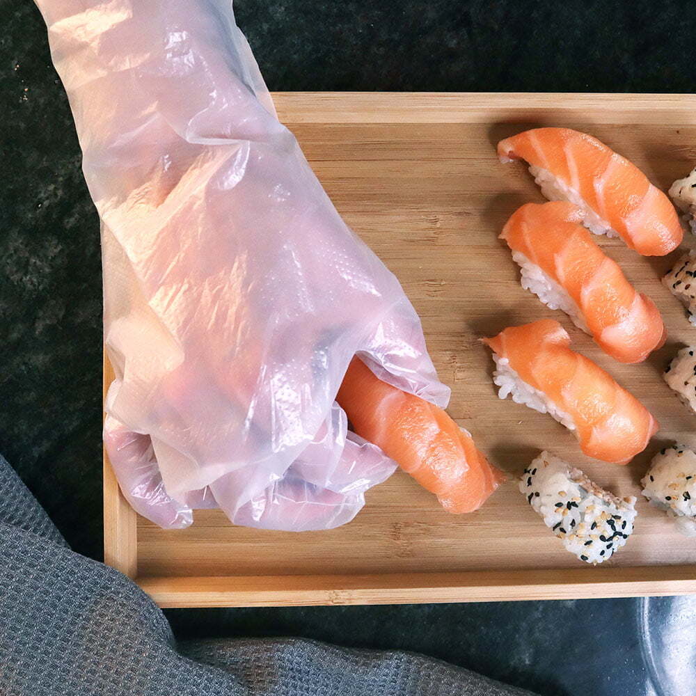 2x 100pc Eco Basics Compostable/Disposable Food Preparation Gloves Large