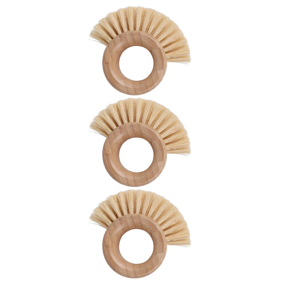 3x Eco Basics 10cm Plastic Free Vegetable Brush Dirt/Grime Remover