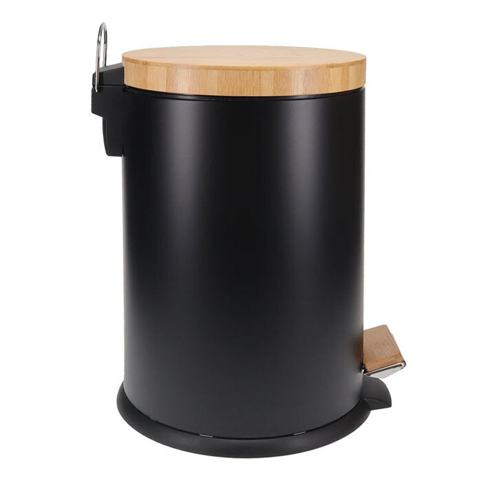 Eco Basics 20L Rubbish Bin/Trash Garbage Can - Black