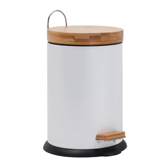 Eco Basics 3L Rubbish Bin/Trash Garbage Can - White