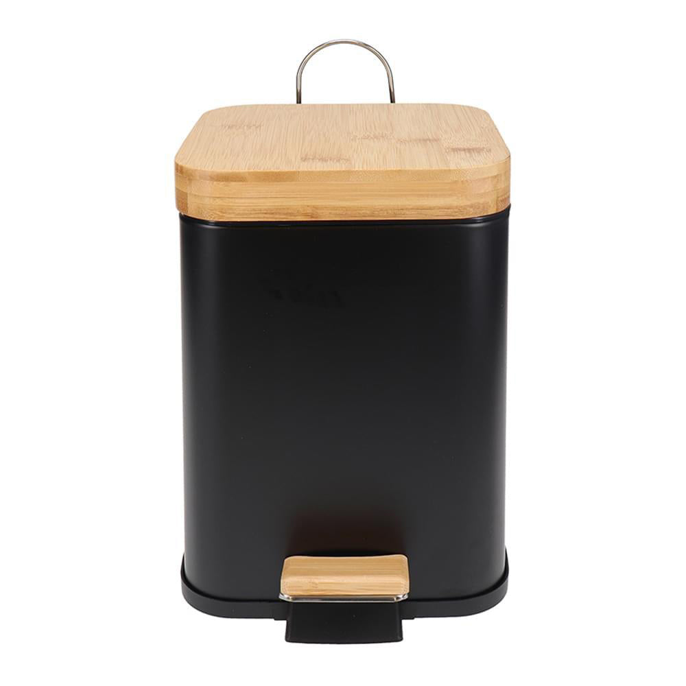 Eco Basics Rubbish Bin Square 3L w/ Soft Close Lid - Black