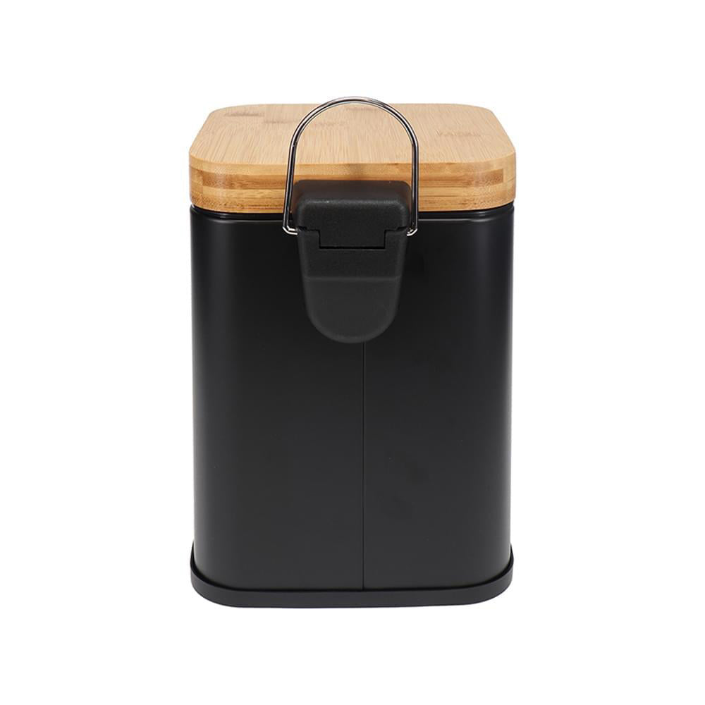 Eco Basics Rubbish Bin Square 3L w/ Soft Close Lid - Black