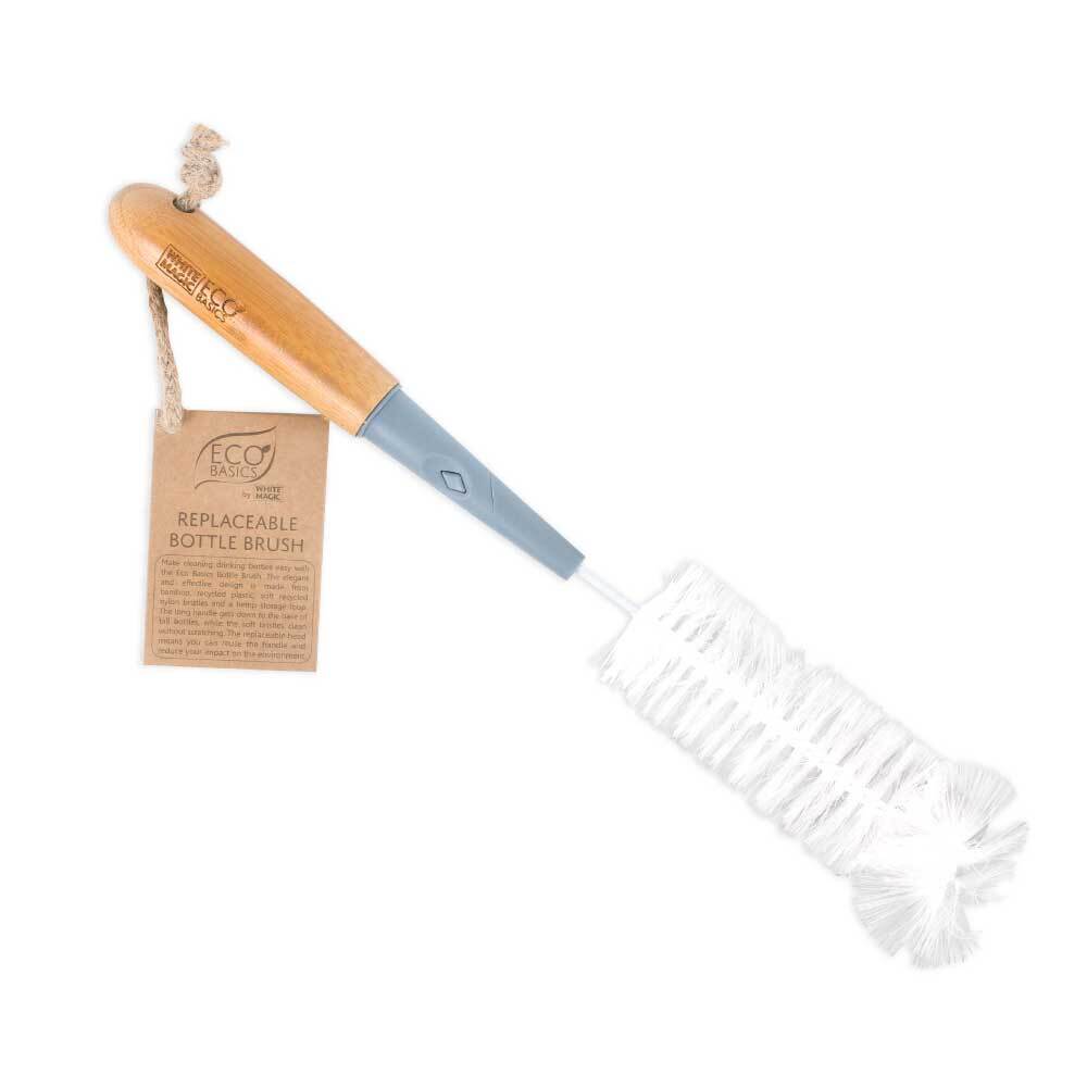 2x Eco Basics 33cm Replaceable Bottle Brush Cleaner w/ Handle