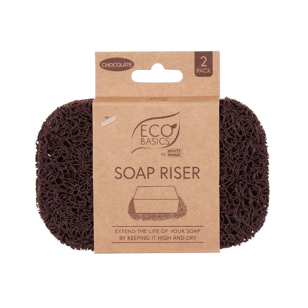 3x Eco Basics Soap Riser/Elevator Holder Storage - Chocolate