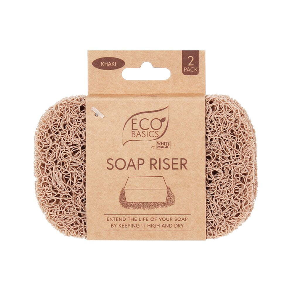 3x Eco Basics Soap Riser/Elevator Holder Storage - Khaki
