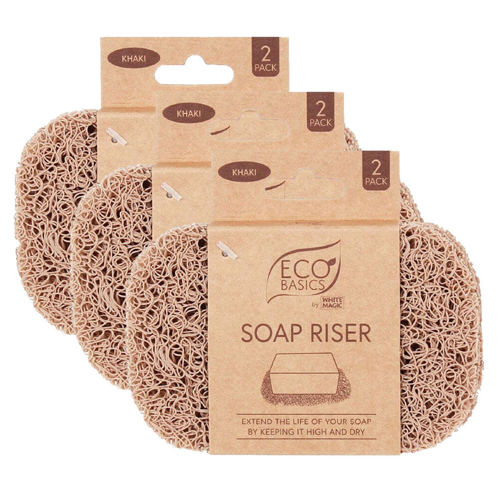 3x Eco Basics Soap Riser/Elevator Holder Storage - Khaki