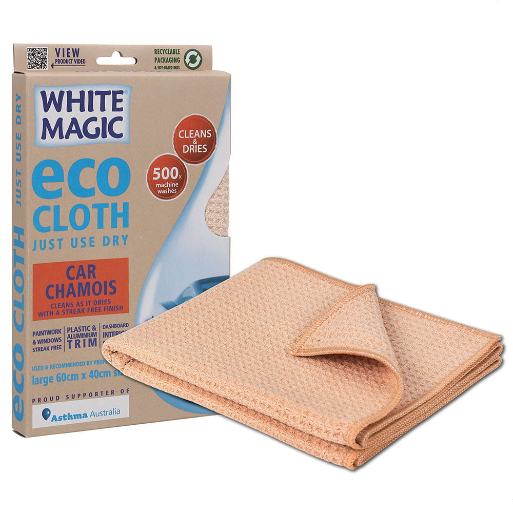 2PK White Magic Eco 60x40cm Cloth Car Chamois Large - Orange