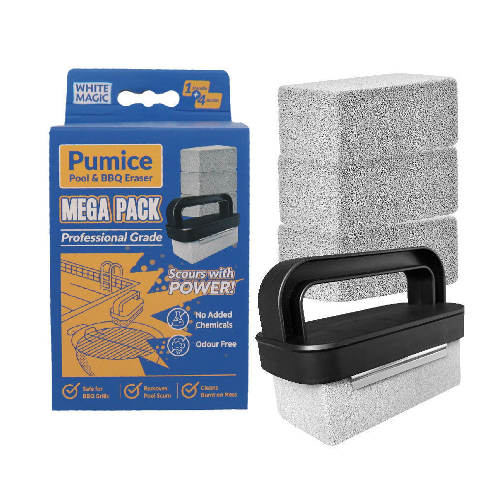 4pc White Magic Pumice Stone Pool & BBQ Eraser Replaceable 25cm