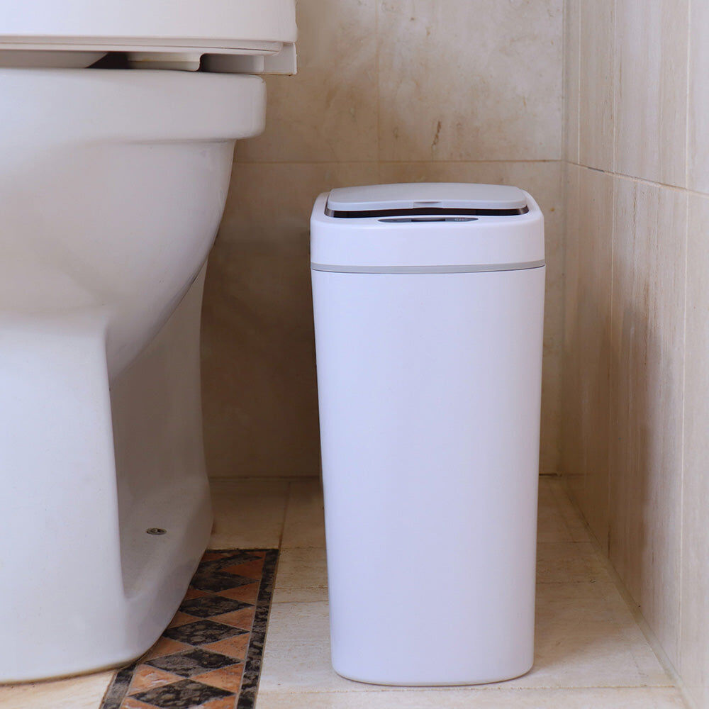 Smart Bin 7L Bathroom Waste Container Motion Sensor Detection 34cm White