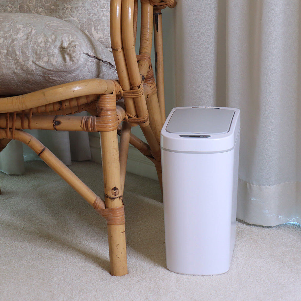 Smart Bin 7L Bathroom Waste Container Motion Sensor Detection 34cm White