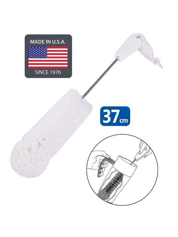 White Magic 37cm Foam Tipped Washing Brush For Travel Mug - White