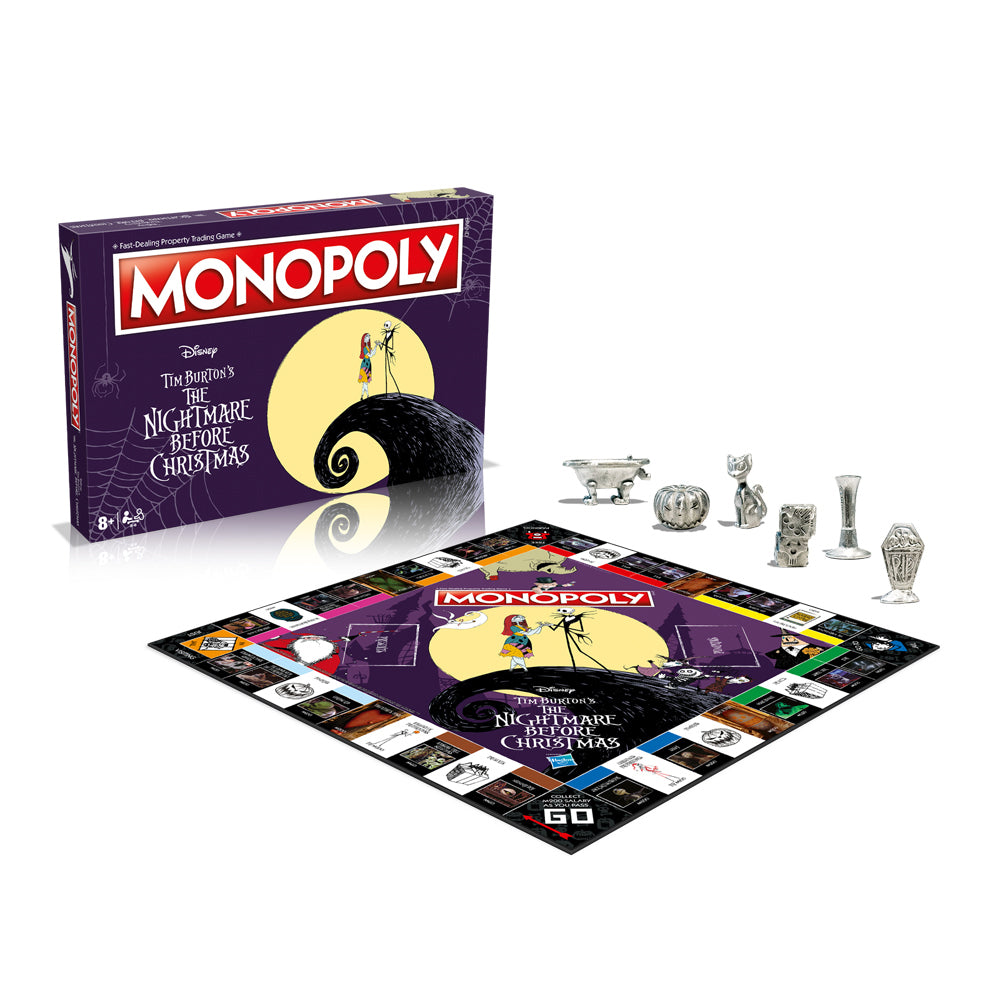 Monopoly Nightmare Before Christmas Family Tabletop Themed Board Game 8+