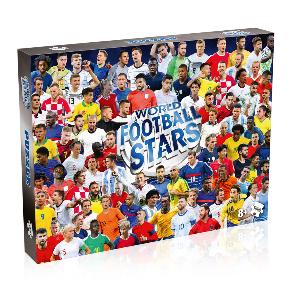 1000pc World Football Stars Edition Family and Kids Jigsaw Puzzle 8+
