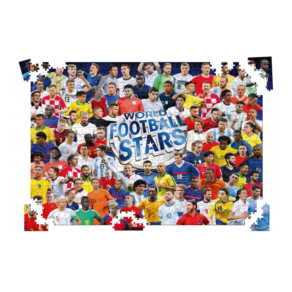 1000pc World Football Stars Edition Family and Kids Jigsaw Puzzle 8+
