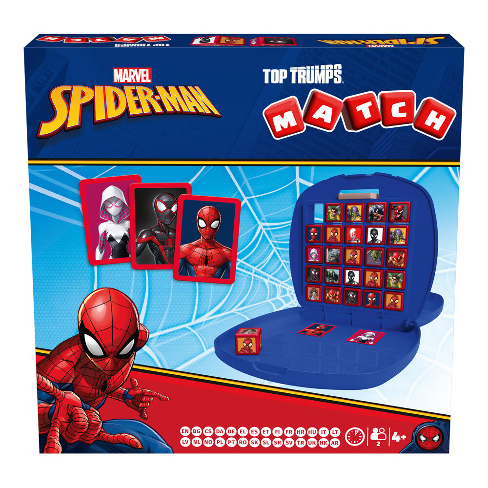 2PK Top Trumps Spiderman Edition (2025 Refresh) Family & Kids Match Card Game 4+