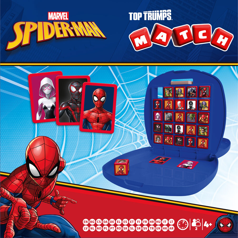 2PK Top Trumps Spiderman Edition (2025 Refresh) Family & Kids Match Card Game 4+