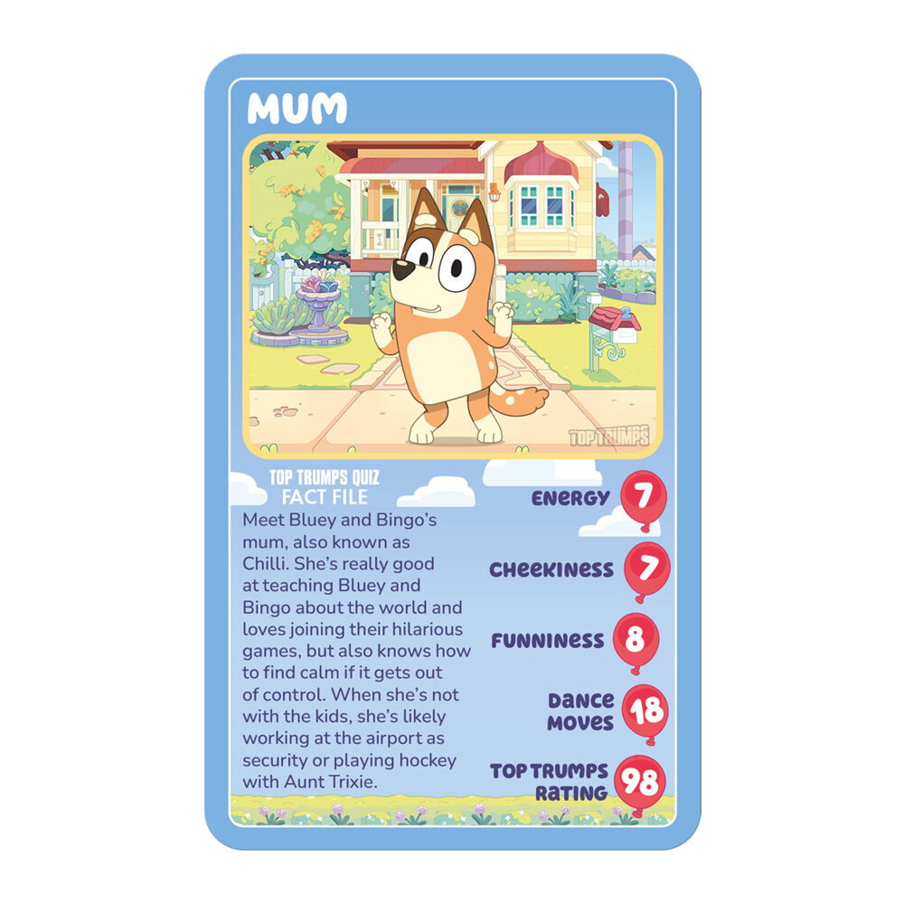 Top Trumps Bluey Edition Family and Kids Trivia Card Game 5+