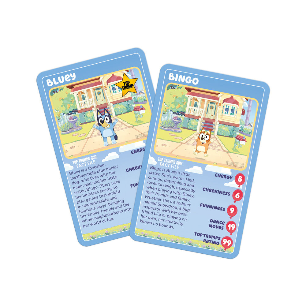 Top Trumps Bluey Edition Family and Kids Trivia Card Game 5+