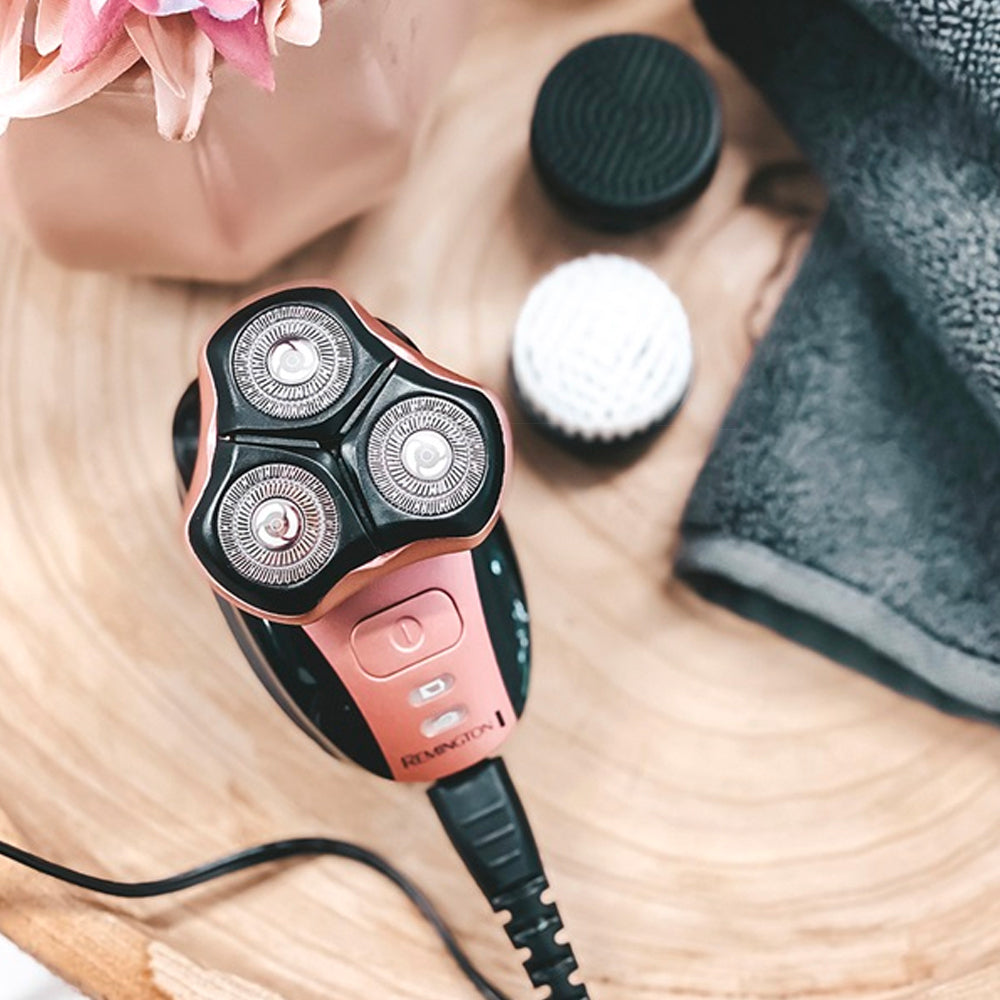 Remington Pure Confidence Electric Cordless Rotary Lady Shaver Trimmer Pink