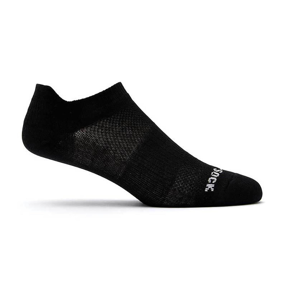 Wrightsock Coolmesh II Tab Black Unisex Socks S AU 4-6 Womens