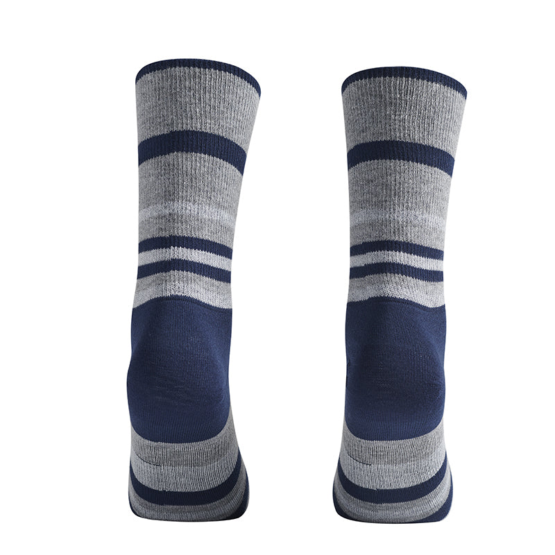 Wrightsock Eco Explore Crew Navy Stripe Unisex Socks XL AU 12+ Mens