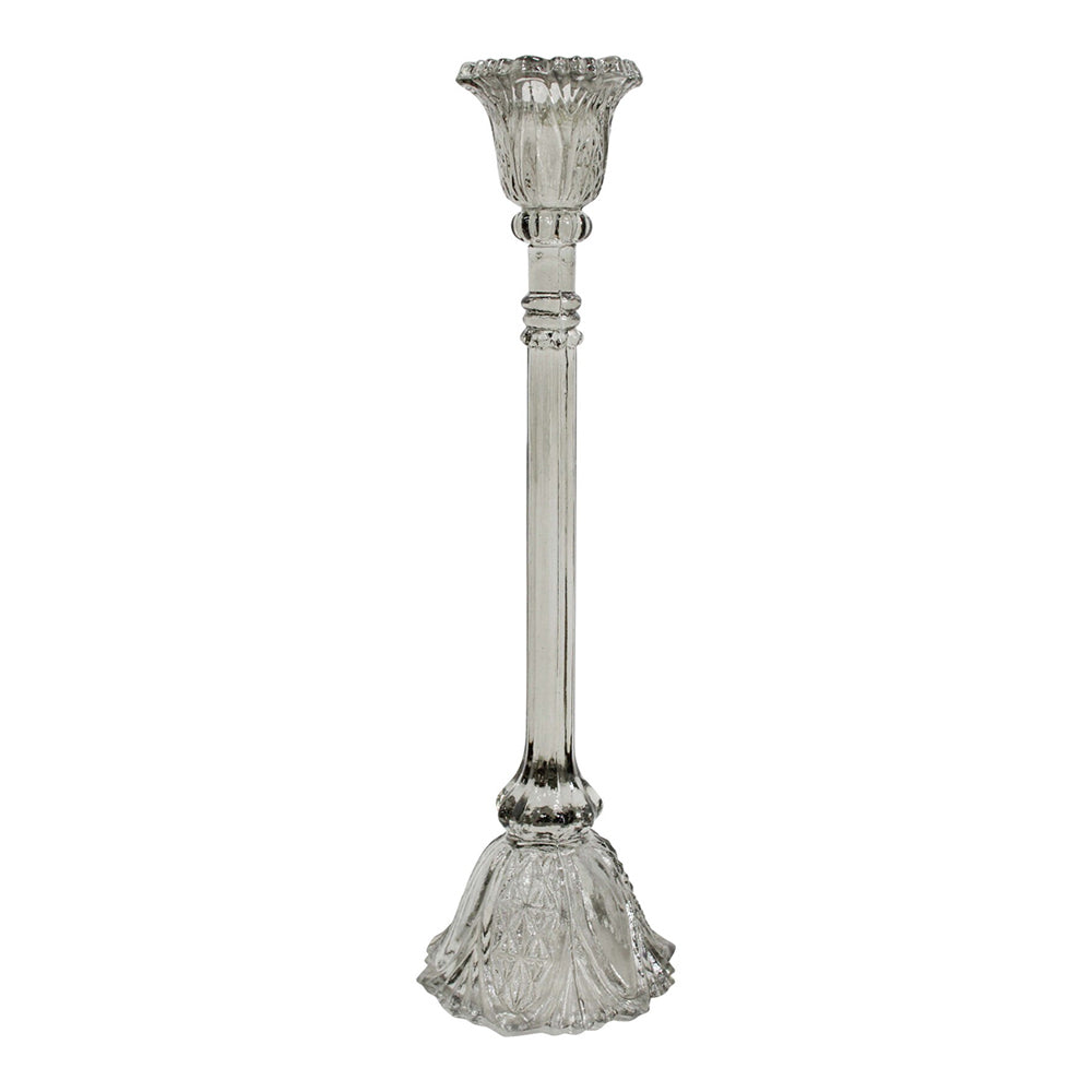 LVD Glass 36cm Extra Large Belle Taper Stick Candle Holder - Sage