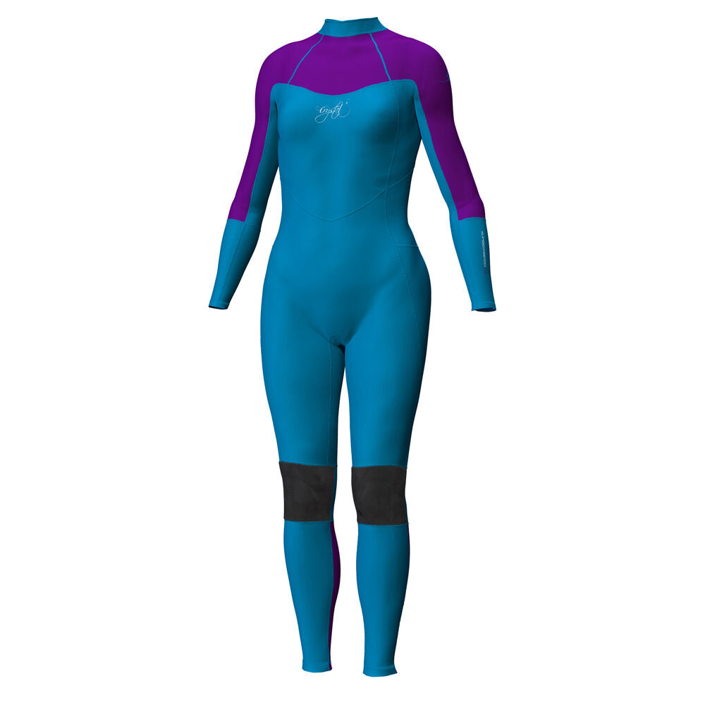 Crystal Girls Super Stretch Long Sleeve Steamer Blue/Purple