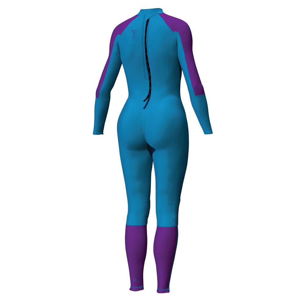 Crystal Girls Super Stretch Long Sleeve Steamer Blue/Purple