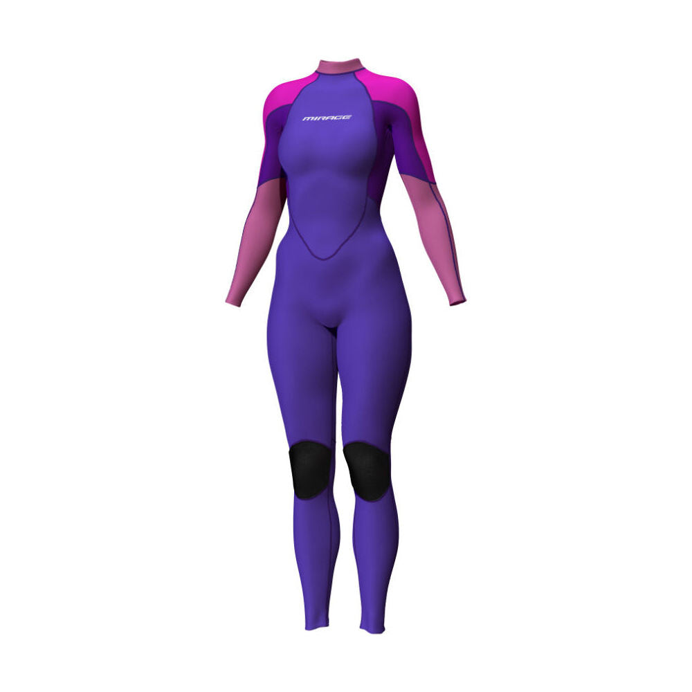Mirage Womens 3/2mm Long Sleeve Steamer Wetsuit Violet