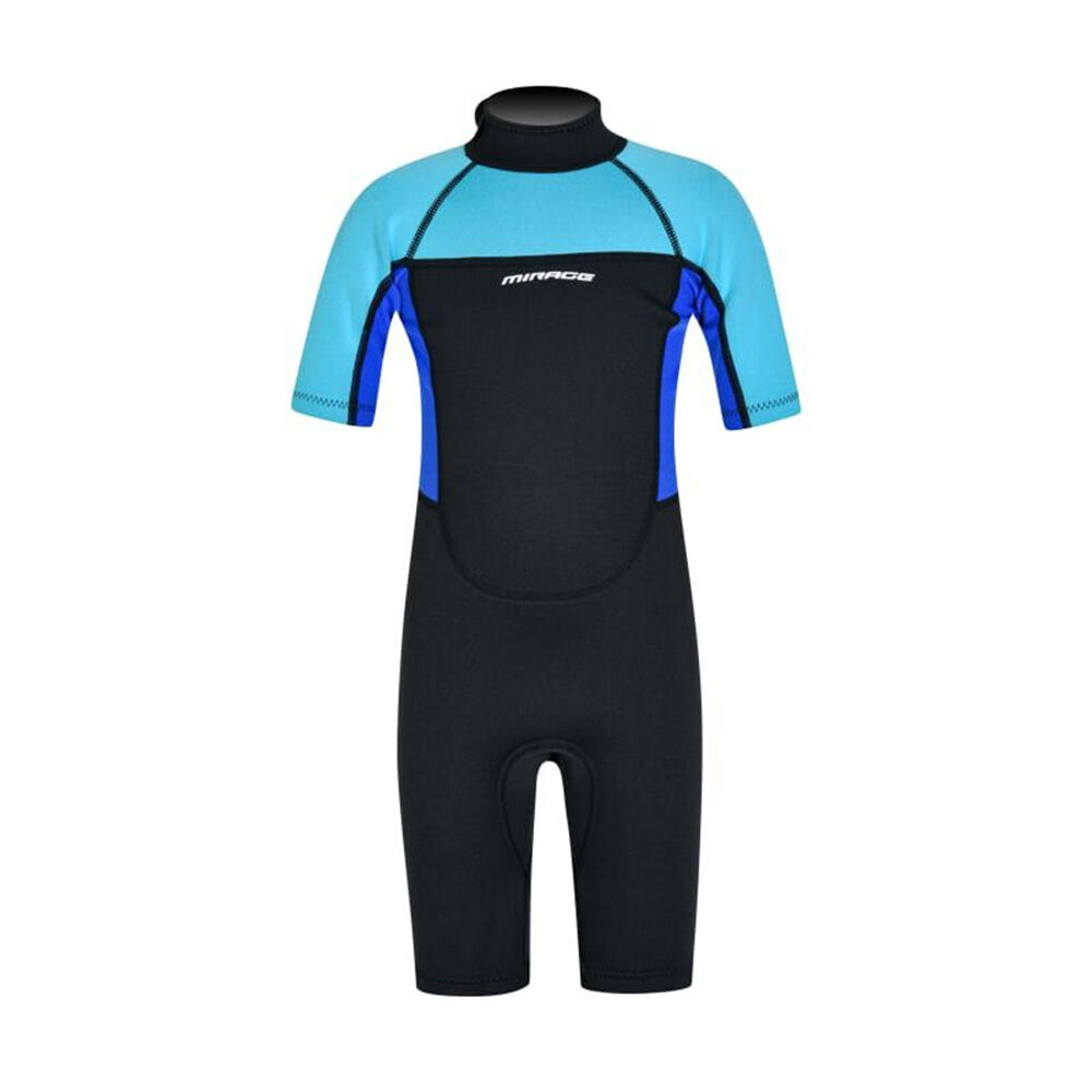 Mirage Boys 2mm Short Sleeve Springsuit Wetsuit Blue/Navy