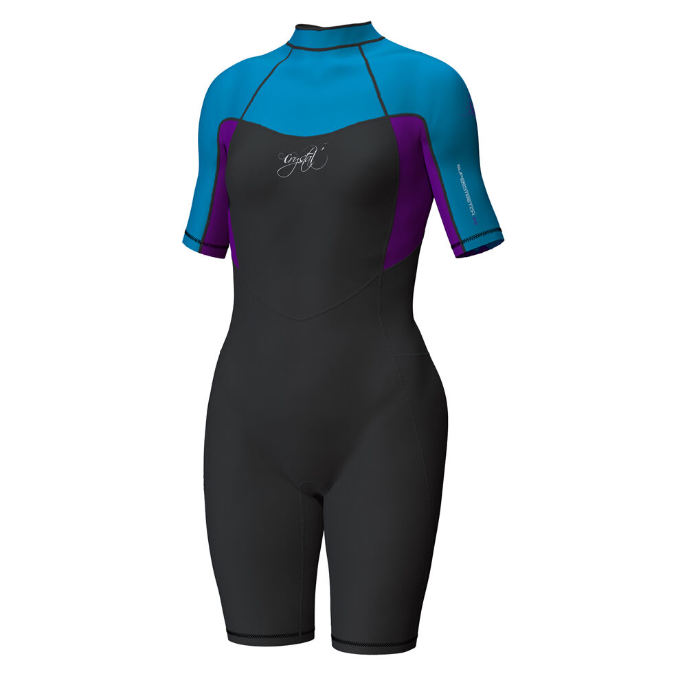 Crystal Girls Super Stretch Short Sleeve Springsuit Blue
