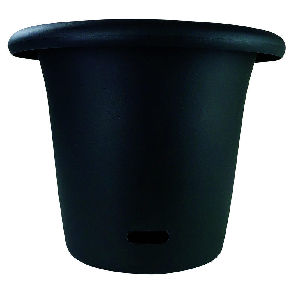 3PK Homeleisure WaterSaver Round Pot Planter 34cm Charc Home Garden