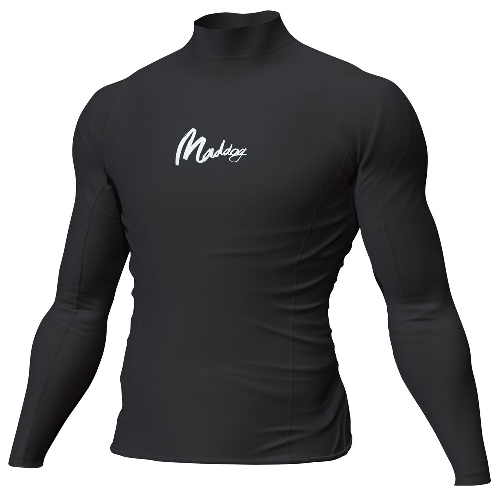 Maddog Unisex Insulator Super Stretch Long Sleeve Wetsuit Top Black