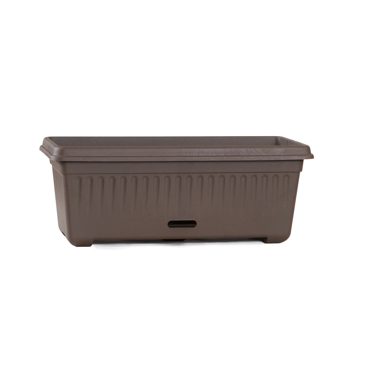 3PK Homeleisure WaterSaver Traditional Rectangle Pot Planter 68cm Choco Brown