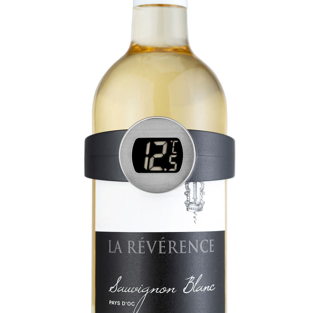 2PK CellarDine Wine Bottle Bracelet Digital Thermometer - Black