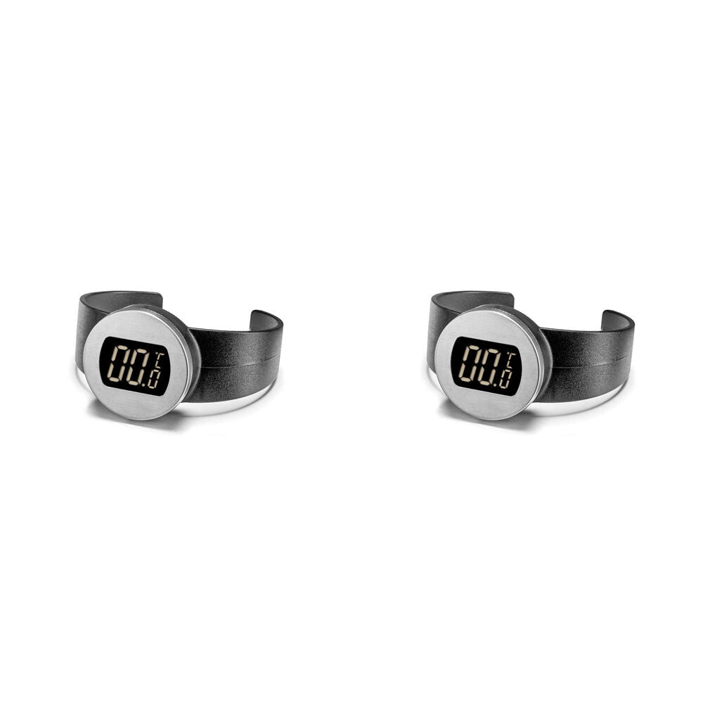 2PK CellarDine Wine Bottle Bracelet Digital Thermometer - Black