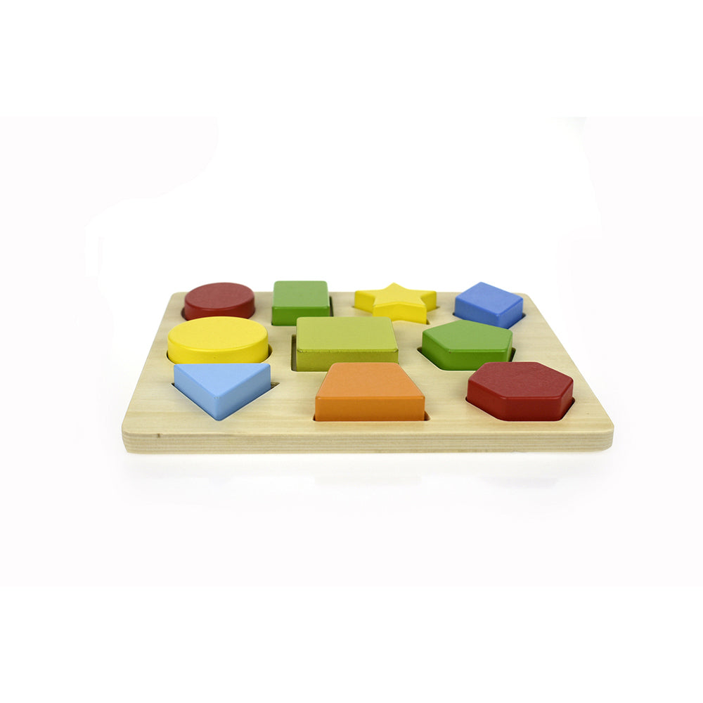 10pc Koala Dream Colours & Shapes Wooden 22cm Puzzle w/ Board Toy 12m+