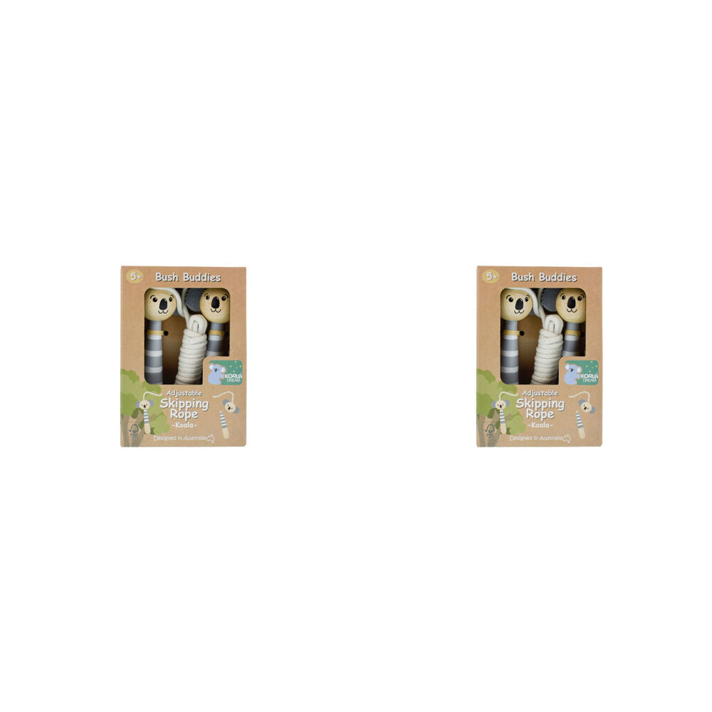2PK Koala Dream Bush Buddies Koala Wooden Adjustable Skipping Rope Kids 5y+