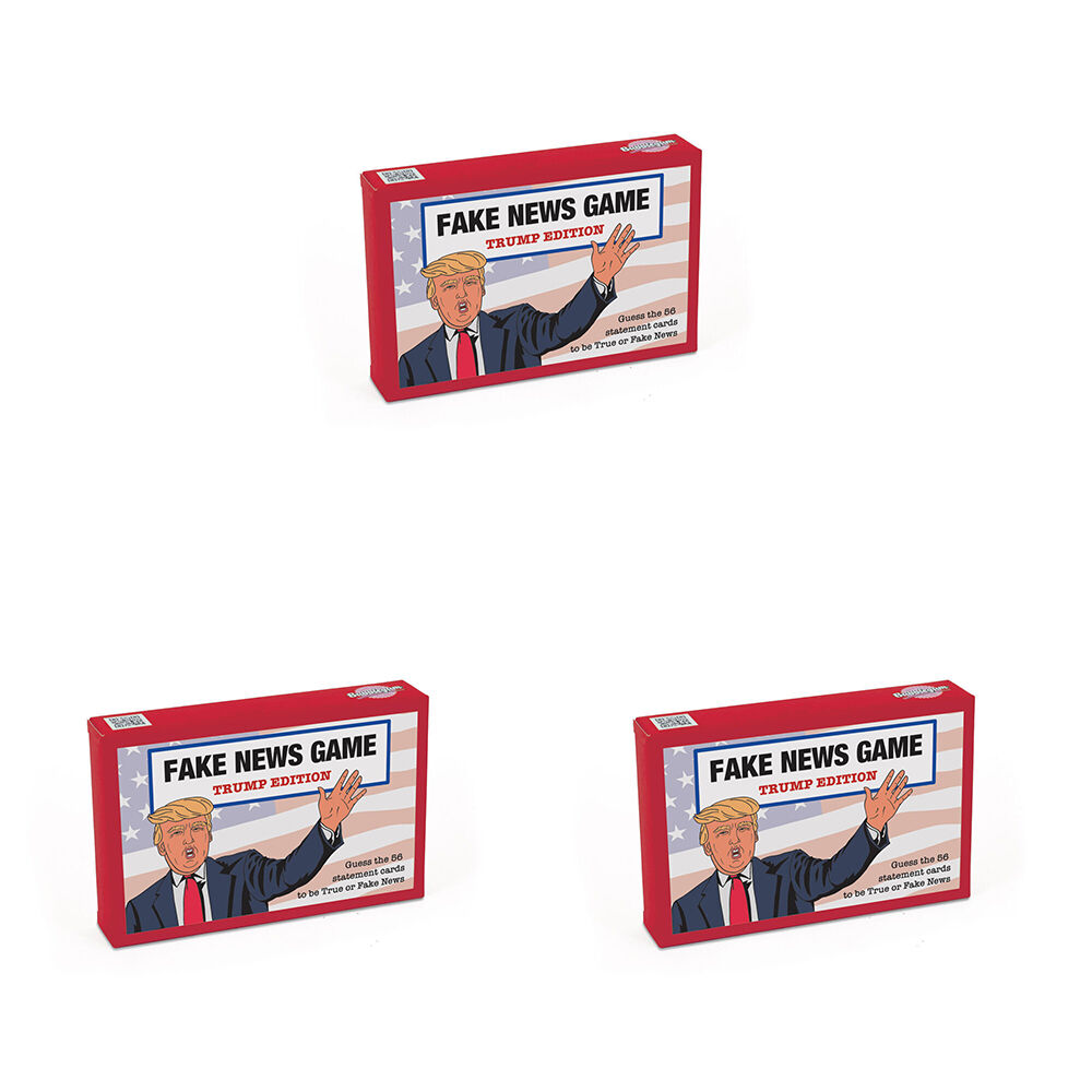 3PK Bubblegum Stuff Fake News Trivia Card Game Trump Edition