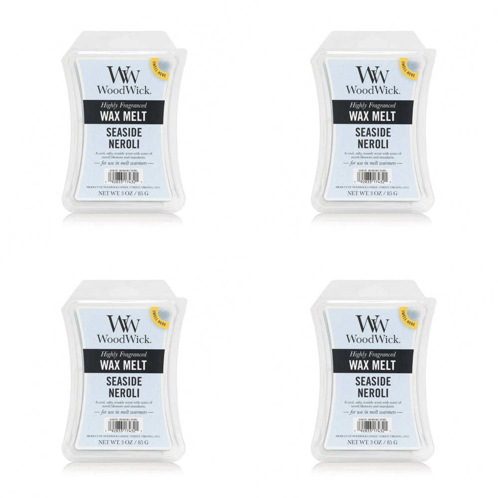 4PK WoodWick Seaside Neroli Scented Wax Melt Cube 9.7oz