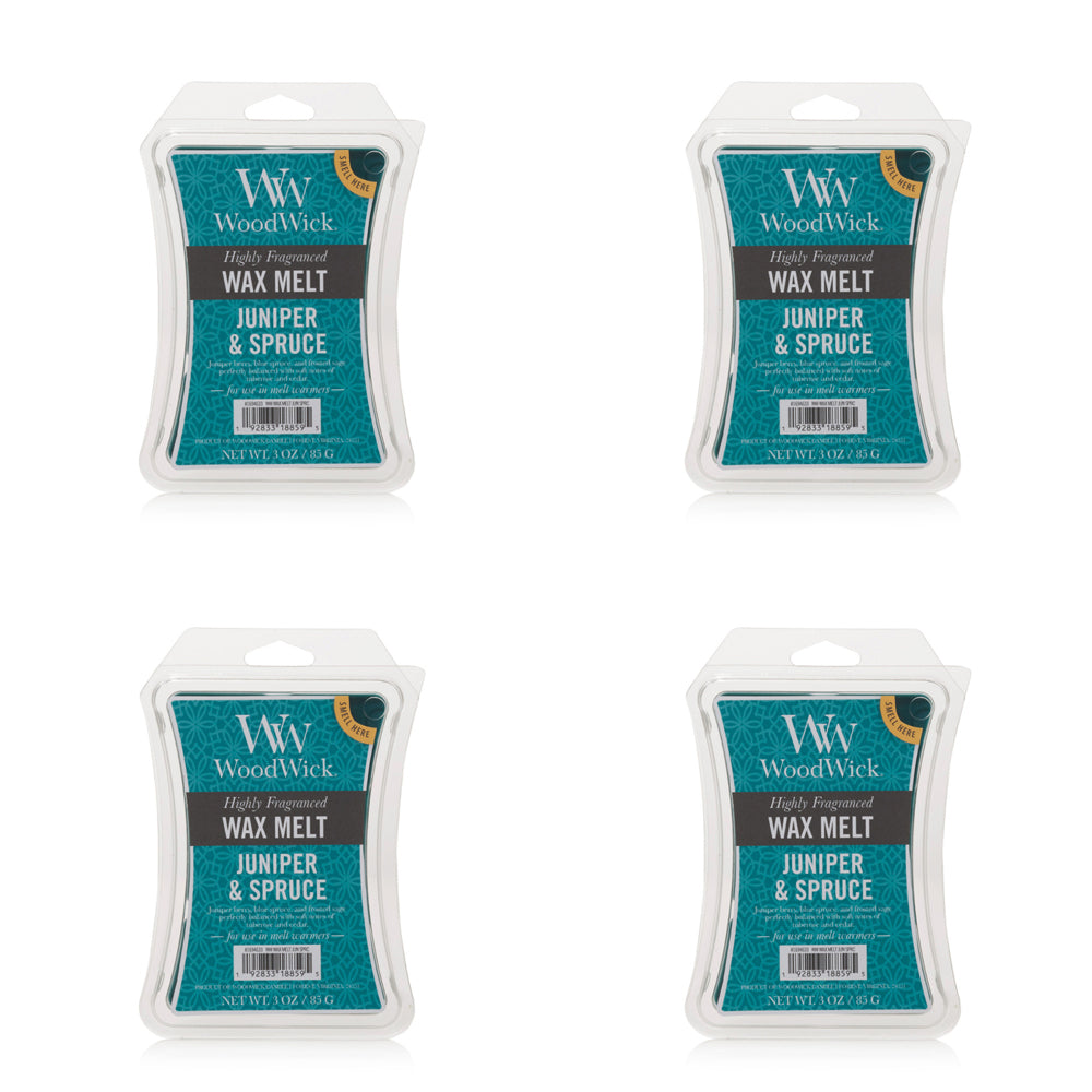 4PK WoodWick Juniper & Spruce Scented Wax Melt Cube 9.7oz