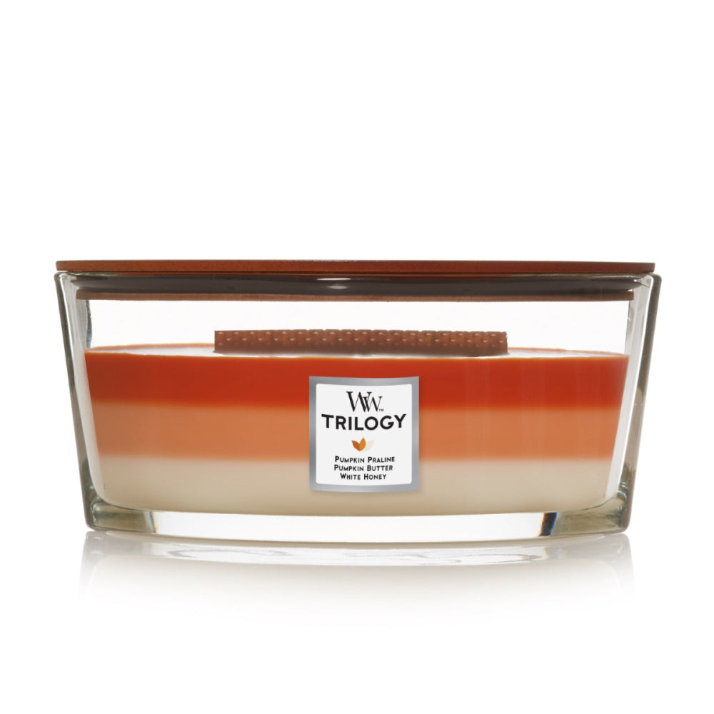 WoodWick Trilogy Ellipse Scented Candle 19cm - Pumpkin Gourmand