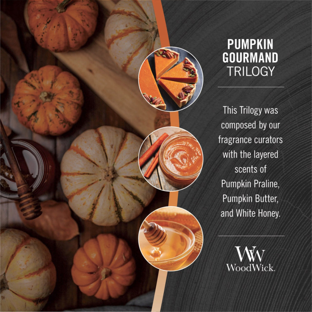 WoodWick Trilogy Ellipse Scented Candle 19cm - Pumpkin Gourmand