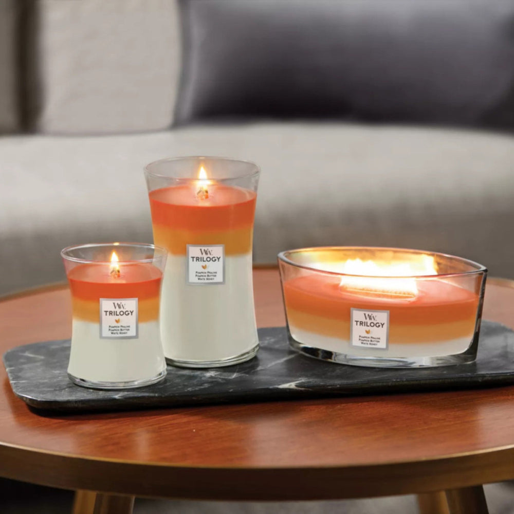 WoodWick Trilogy Ellipse Scented Candle 19cm - Pumpkin Gourmand