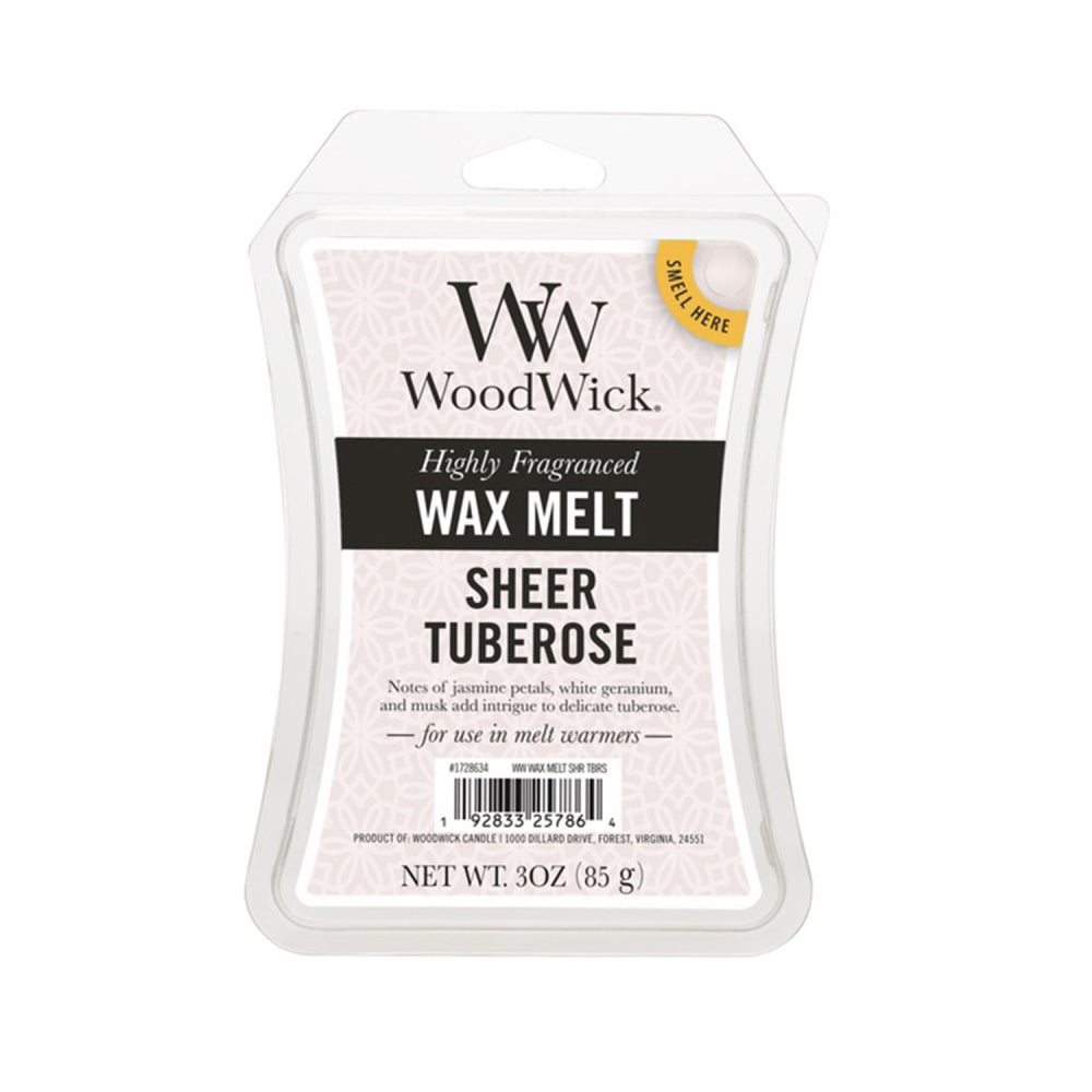 4PK WoodWick Sheer Tuberose Scented Wax Melt Cube 9.7oz