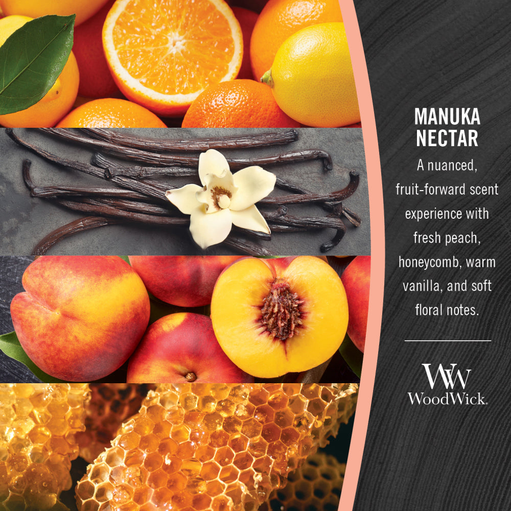 WoodWick Manuka Nectar Scented Wax Candle Ellipse 19cm - Orange